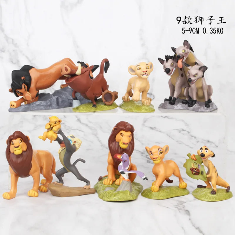 Figurines Le roi lion. 9 pièces, jouet, enfant, collection