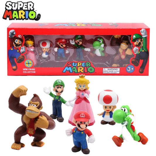 6 figurines de super mario bross pour enfant