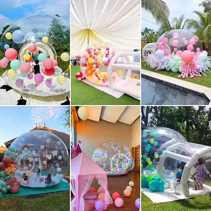 Jeu à bulles gonflable en PVC, tente avec souffleur, camping, fête d'enfants, parcs, événement, location commerciale, 10/13 pieds