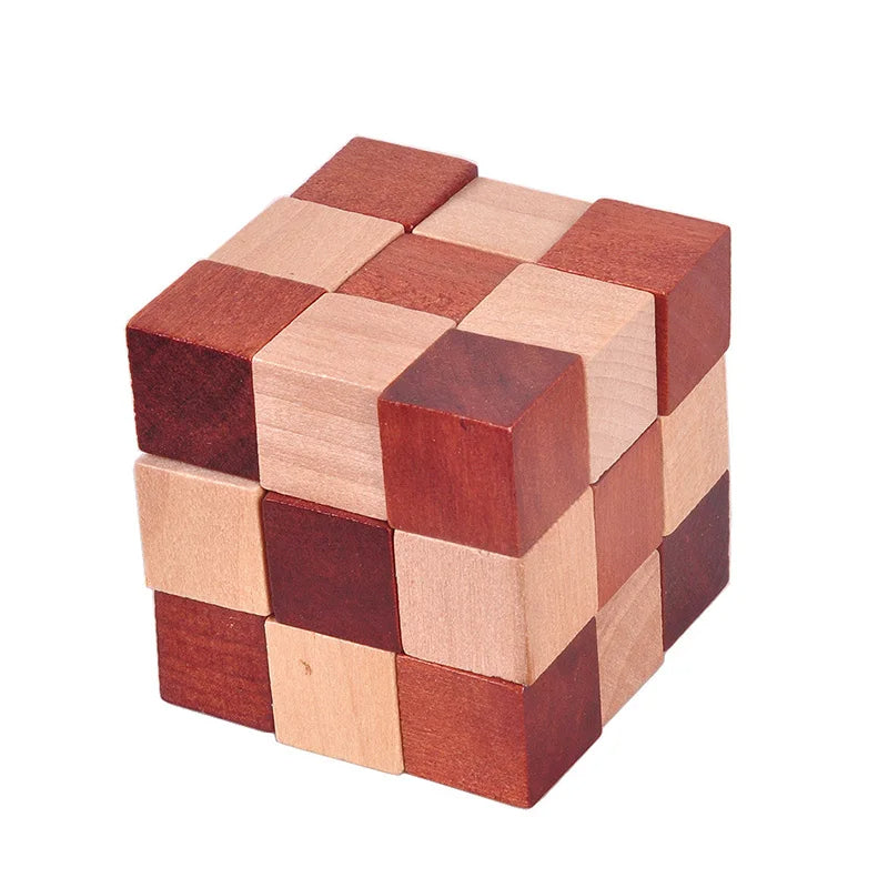 Puzzle en bois 3D, Montessori, cube