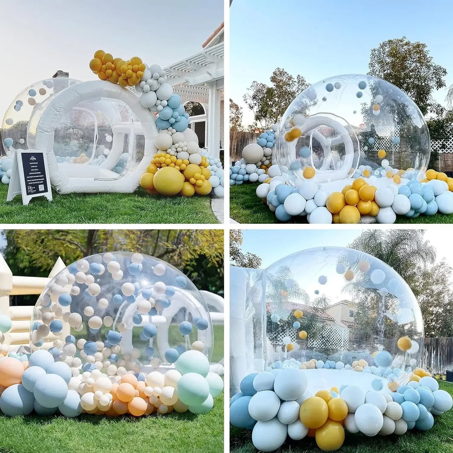 Jeu à bulles gonflable en PVC, tente avec souffleur, camping, fête d'enfants, parcs, événement, location commerciale, 10/13 pieds