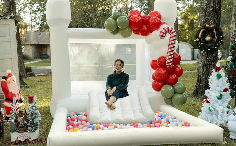 Jeu gonflable avec piscine à balles, toboggan, extérieur, pour enfant, anniversaire, évènement