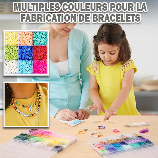 Perles d'assemblages pour fabrication de bracelet d'enfant