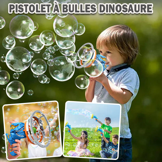 Pistolet à bulles dinosaure pour enfant