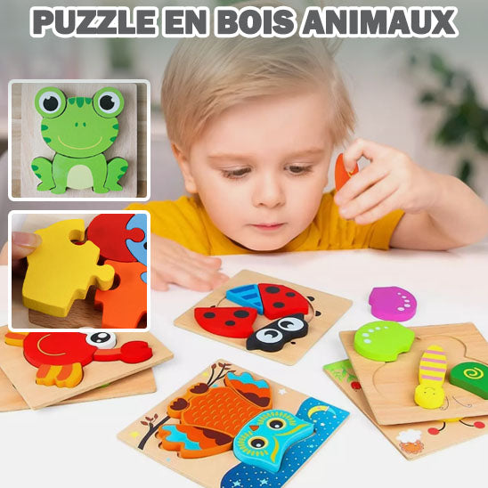 Puzzle en bois 3D Montessori