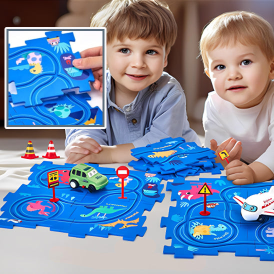 Piste voiture puzzle découverte, jeu