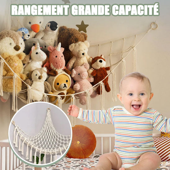 Hamac peluche rangement jouet