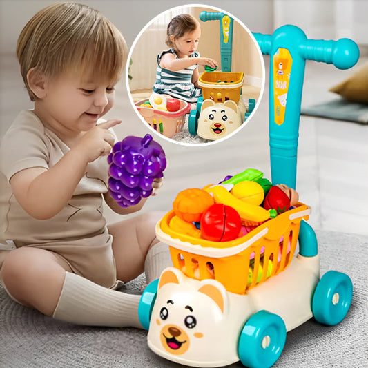 Chariot de supermarché jouet pour enfant