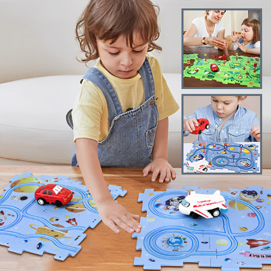 Piste voiture puzzle découverte, jeu