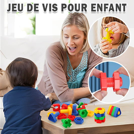 Jeu visserie montessori en plastique