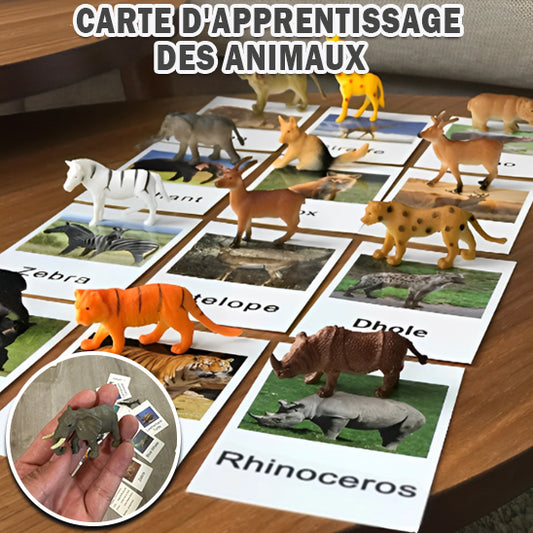 Carte apprentissage animaux pour enfant