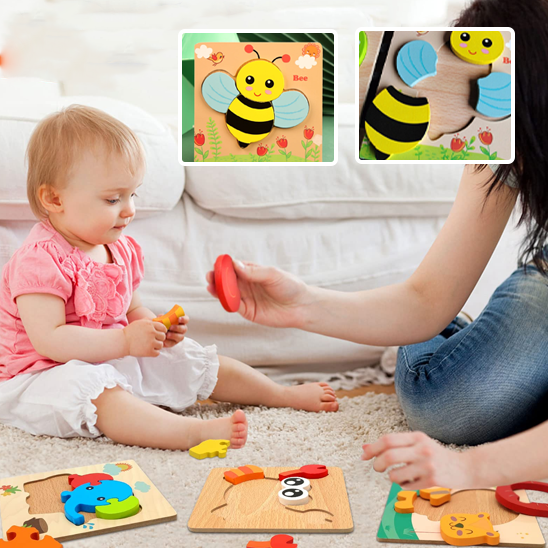 Puzzle en bois 3D Montessori